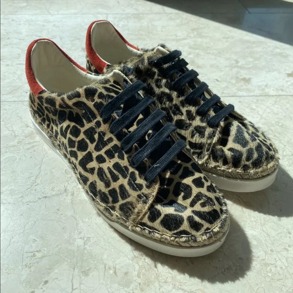 Canal Saint Martin Leopard Espadrille Sneaker Size 7.5